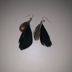 Feathered earrings